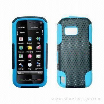 Mobile Phone Hybrid Case for Samsung 5800, with Double-injection Cover